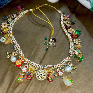 Kundan draw string broke necklace